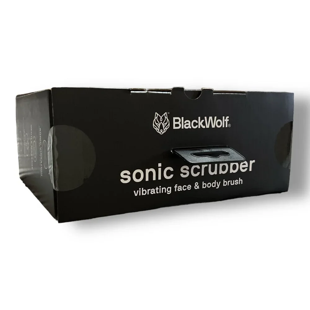 Black Wolf Sonic Scrubber Vibrating Face & Body Brush New & Sealed in Packaging - Picture 5 of 7